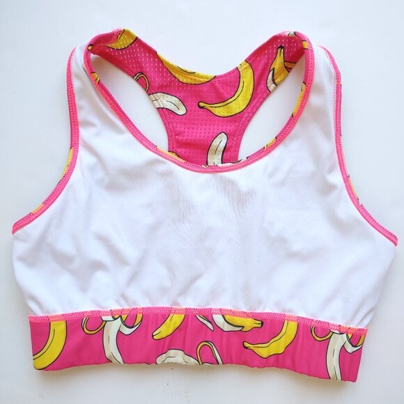 B.O.A. 'Gone Bananas Performance Bra Supportive Sports Racer Back USA Medium - Picture 6 of 7